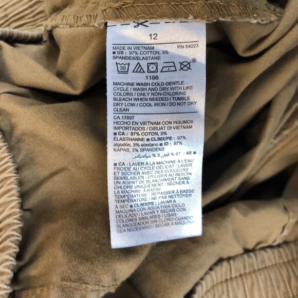 Old Navy Women's Casual Pants Size 12 Brown Drawstring Pull On Straight Travel - Picture 7 of 10